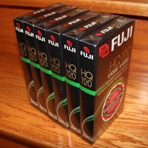 3/$77❤️6 x new Fuji Film Blank VHS 6 Hours Cassette Tape High Quality HQ T-120